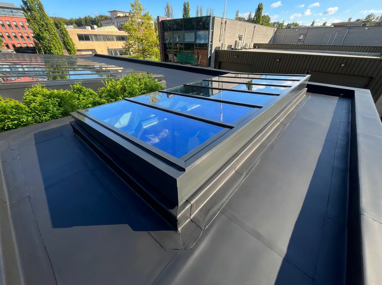 Lichtstraat in een aanbouw