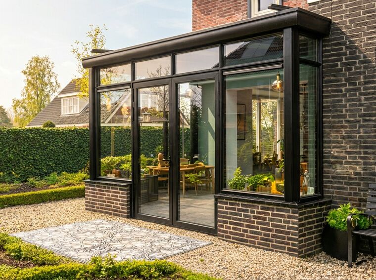 Wat kost een steellook serre (zwart staal look)?